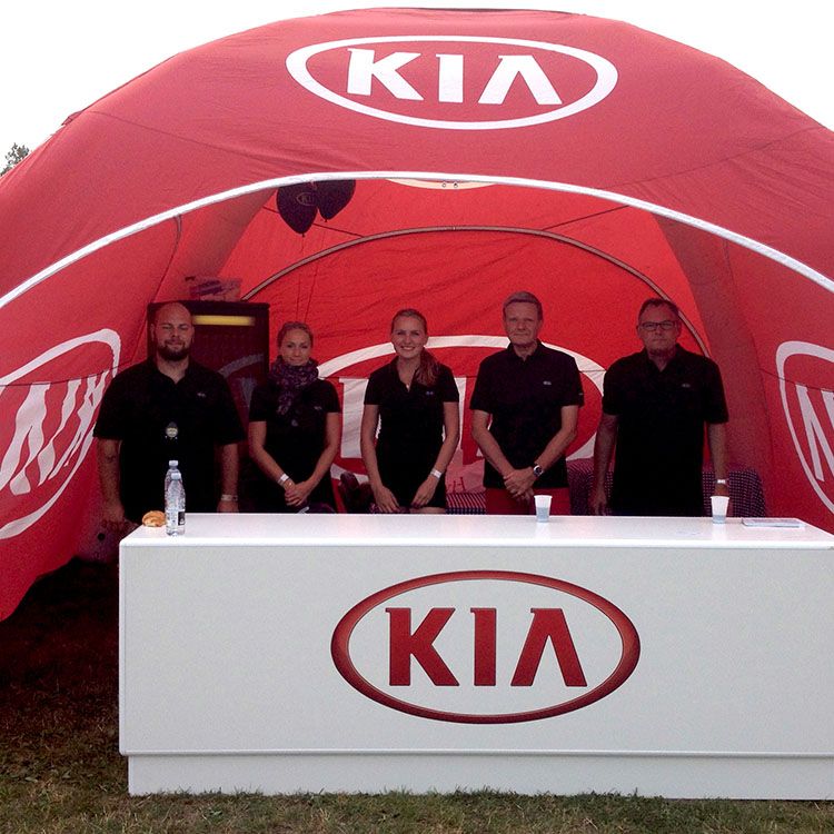 Kia-telt til Kia Motors Gokart markedsføringsevent