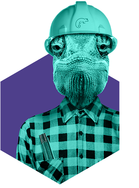 Håndværker rodkjær kamæleon
