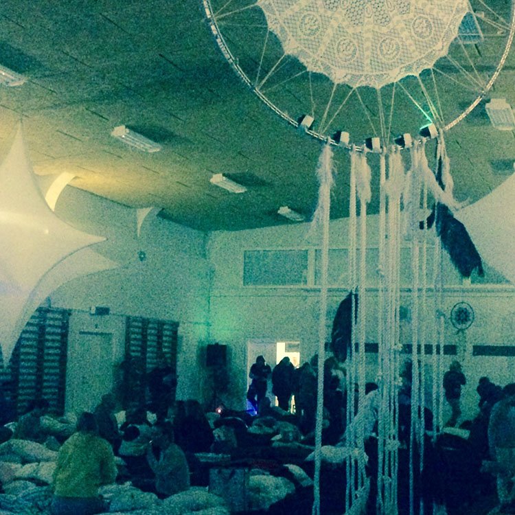 Rodkjær brugte flotte drømmefangere til at dekorerer rummet for sovekoncerten med