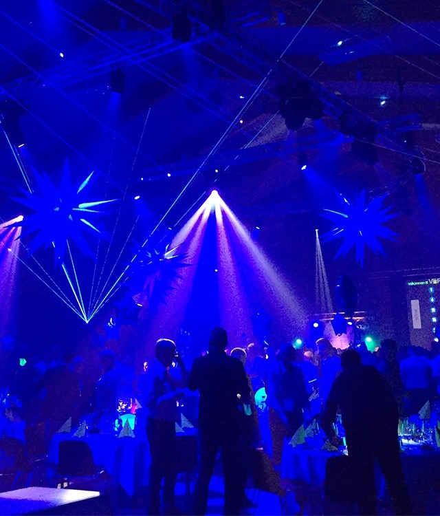 Rodkjær lavede dekorationer med spacetema til medarbejderarrangement på Fugelsøcenteret 